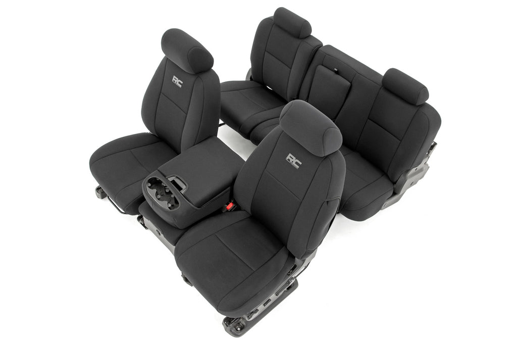 Rough Country Seat Covers - FR 40 40 20 & RR Full Bench - Chevy GMC 1500 2500HD (07-13)