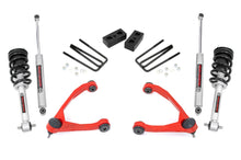 Load image into Gallery viewer, 3.5 inch lift kit for Chevy GMC 1500 with red cast steel components and N3 strut