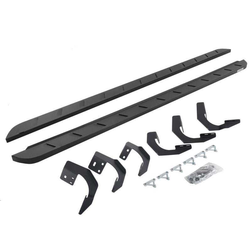 Go Rhino Ram 1500 QC 4DR (Classic Body) RB10 Slim Running Boards Kit (Incl. Brackets) - Tex. Blk