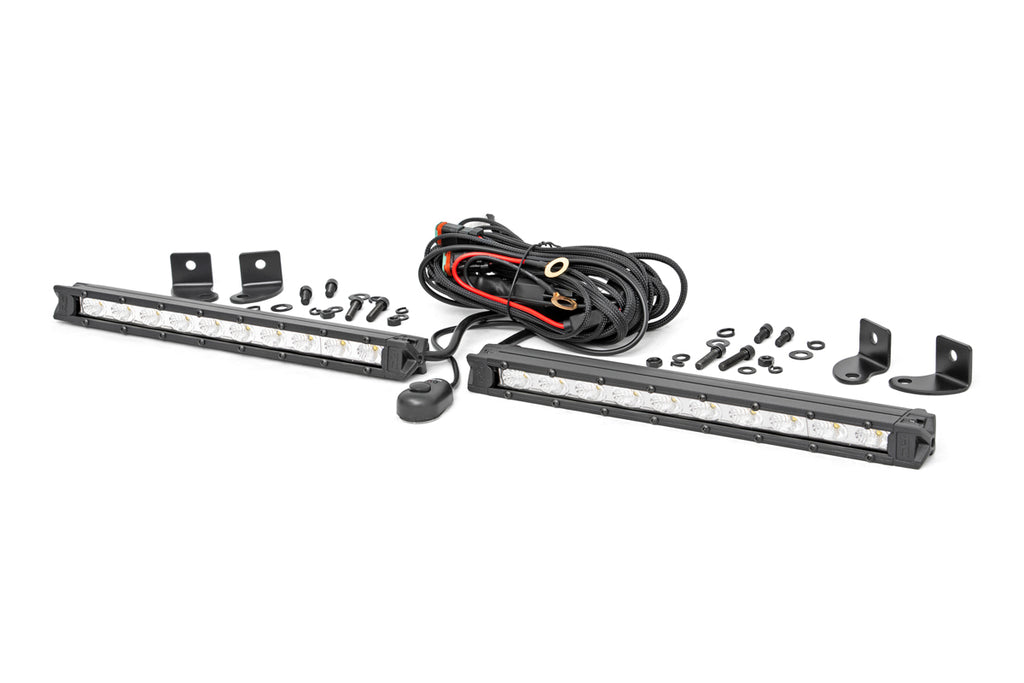 Rough Country - Chrome Series LED - 10" Pair - Slim Line - 70410A