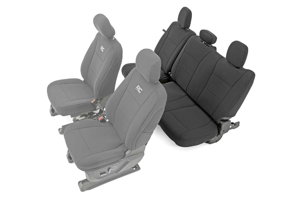 Rough Country Seat Covers - Rear Bench Seat - Ford F-150 Lightning F-250 F-350 (15-23)