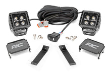 Load image into Gallery viewer, Rough Country - LED Light Kit - Ditch Mount - 2" Black Pair - White DRL - Jeep Cherokee KL (14-21) - 70080