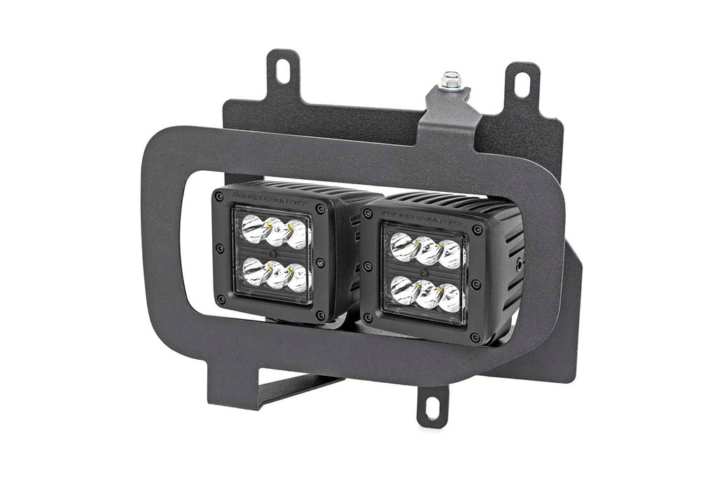 Rough Country - LED Light - Fog Mount - Dual 2" Black Pairs - Spot/Flood - Ford F-150 (15-17) - 70865