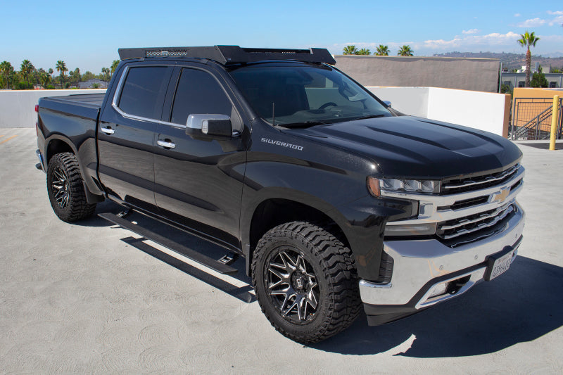 Go Rhino Chev Silverado 1500  2500/3500HD CC 4dr E-BOARD E1 Running Board Kit - Tex. Blk