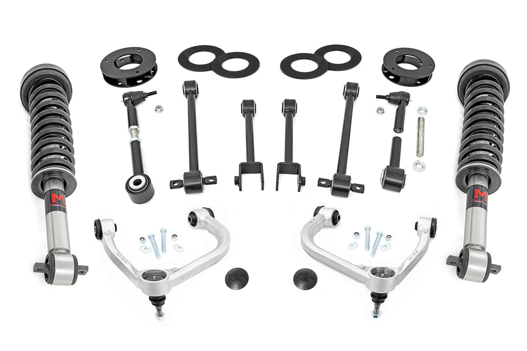 Components of the lift kit including UCA, M1 Struts, and springs for Ford Expedition 4WD (2018+)