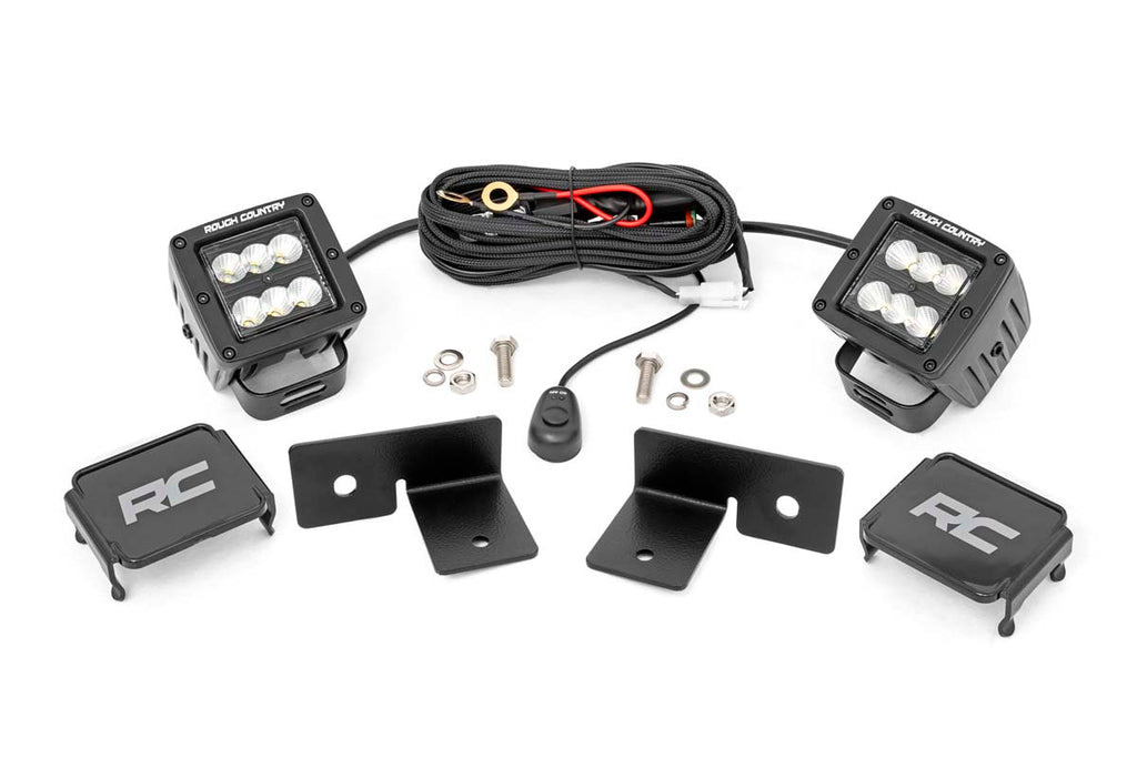 LED Light - Under Bed Mount - 2 In. Black Pair - Spot - Polaris General General XP