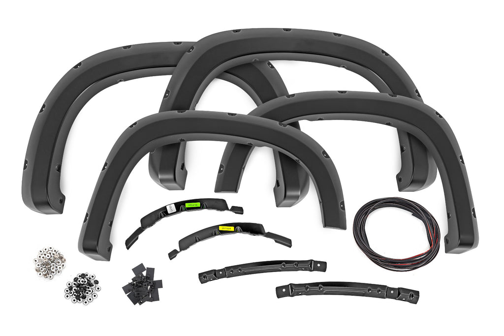 Rough Country Pocket Fender Flares - GBA Black - Chevy Silverado 1500 (22-23)