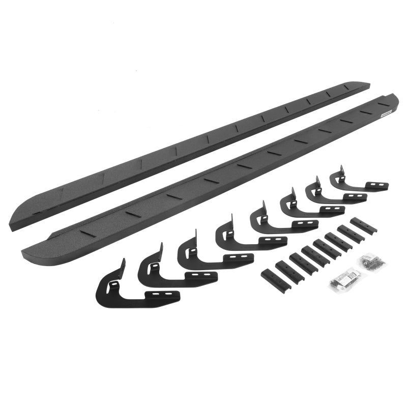Go Rhino GMC Sierra 2500/3500HD DC 4DR RB10 Slim Running Boards Kit (w/Brackets) - Bedliner Ct
