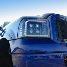 Load image into Gallery viewer, AlphaRex 05-07 Ford Super Duty/Excursion NOVA-Series LED Projector Headlights Alpha-Blk w/Activ Light