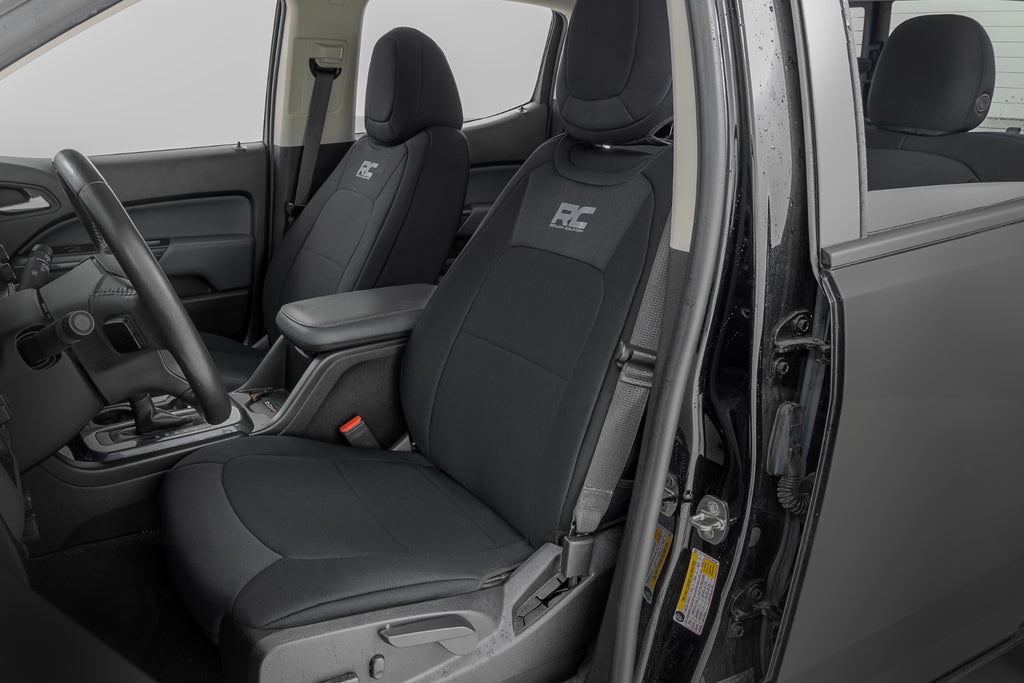 Rough Country Seat Covers - Front Bucket - Rear Bench - Chevy GMC Canyon Colorado (15-22)