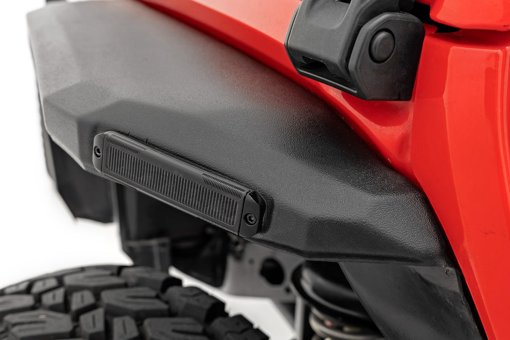 Rough Country High Clearance LED Flat Fender Flare Kit - UV Treated - - Jeep Wrangler JL (18-23)