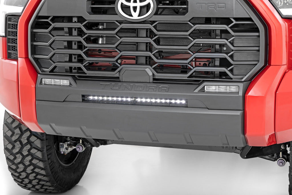 Rough Country - LED Light Kit - Bumper Mount - 20" Black Slim Line - Toyota Tundra (22-25) - 71077