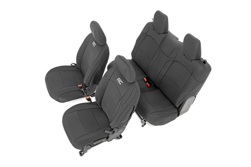 Rough Country Seat Covers - Front And Rear - Jeep Wrangler JL 4WD (2018-2023)