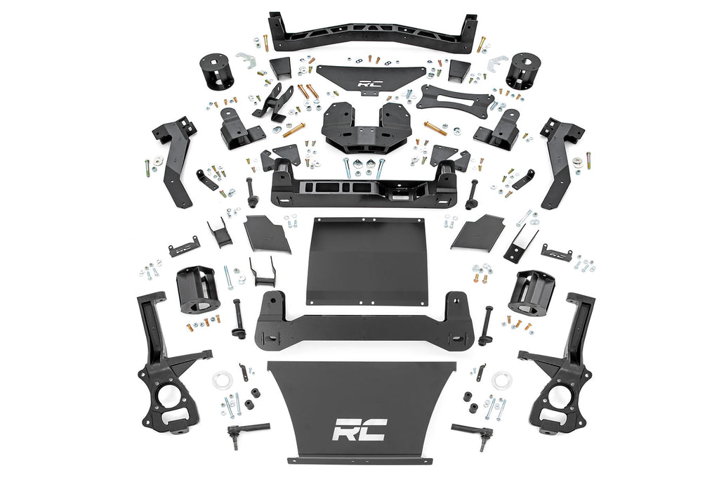 Front view of the 6-inch lift kit designed for 2021+ Chevy GMC Tahoe Yukon 4WD