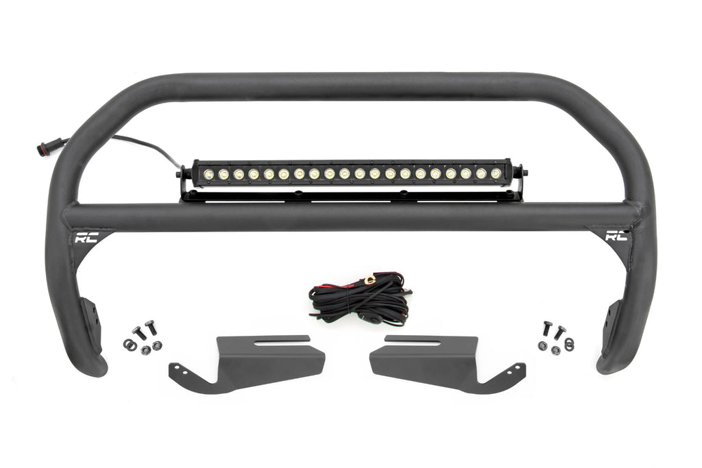 Nudge Bar - 20 Inch Black Single Row LED - OE Modular Steel - - Ford Bronco (21-23)