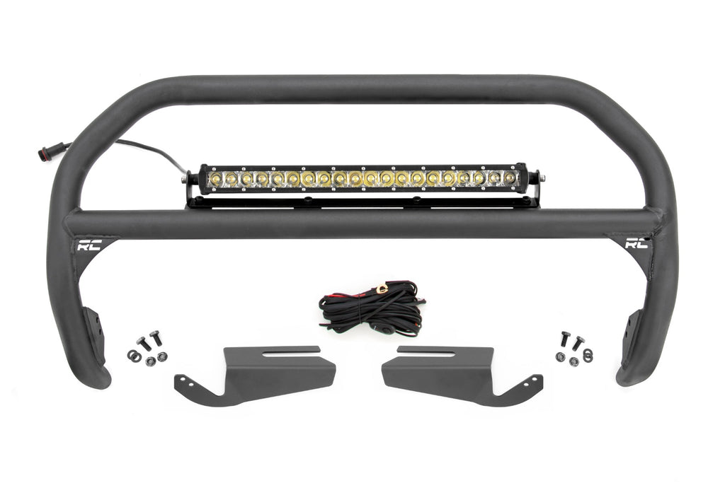 Nudge Bar - 20 Inch Chrome Single Row LED - OE Modular Steel - Ford Bronco (21-23)
