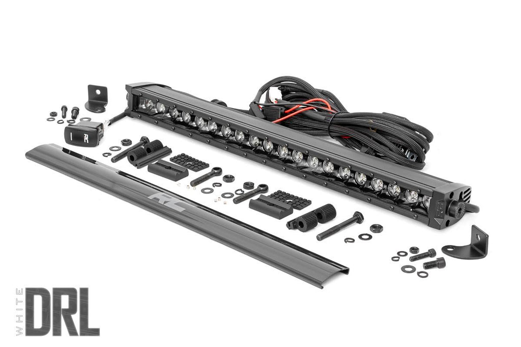 Rough Country - Black Series LED Light Bar - Cool White DRL - 20 Inch - Single Row - 70720BLDRL