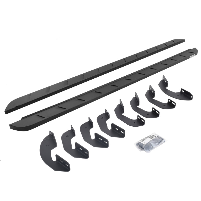 Go Rhino Toyota Tundra DC 4DR RB10 Slim Running Boards Kit (Incl. Brackets) - Tex. Blk