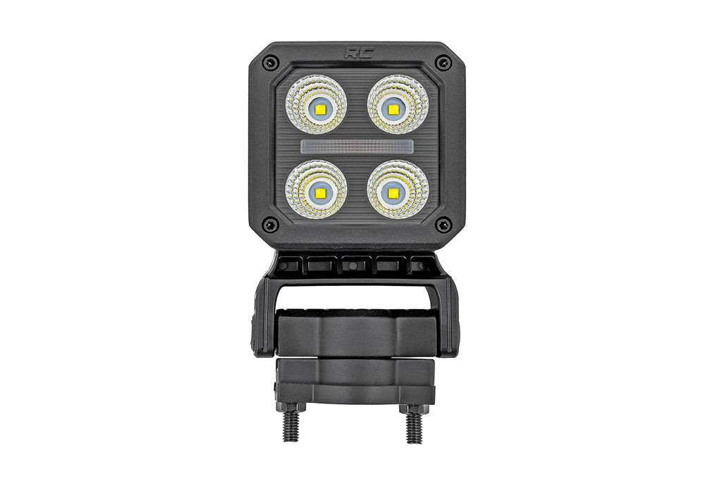 Rough Country - Black Series LED Light Pair - 2 Inch - Flood - Swivel Mount - 70802