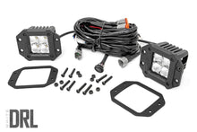 Load image into Gallery viewer, Rough Country - Chrome Series LED Light Pair - 2 Inch - Flush Mount - White DRL - 70803DRL