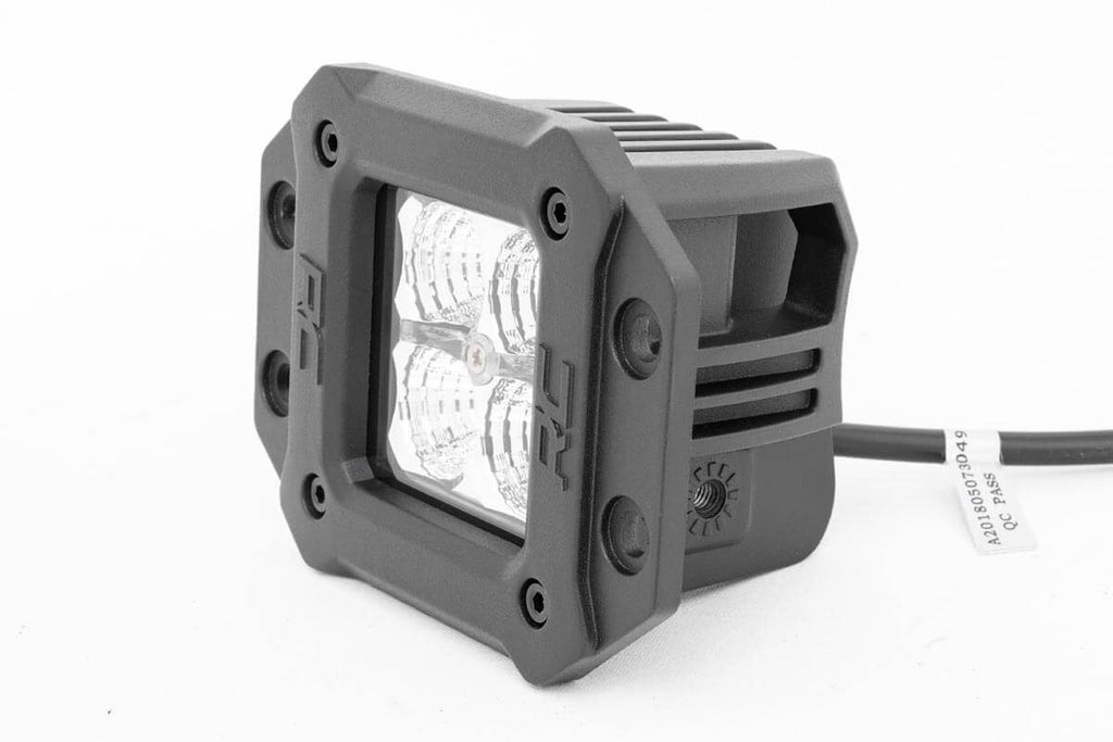 Rough Country - Chrome Series LED Light Pair - 2 Inch - Flush Mount - White DRL - 70803DRL