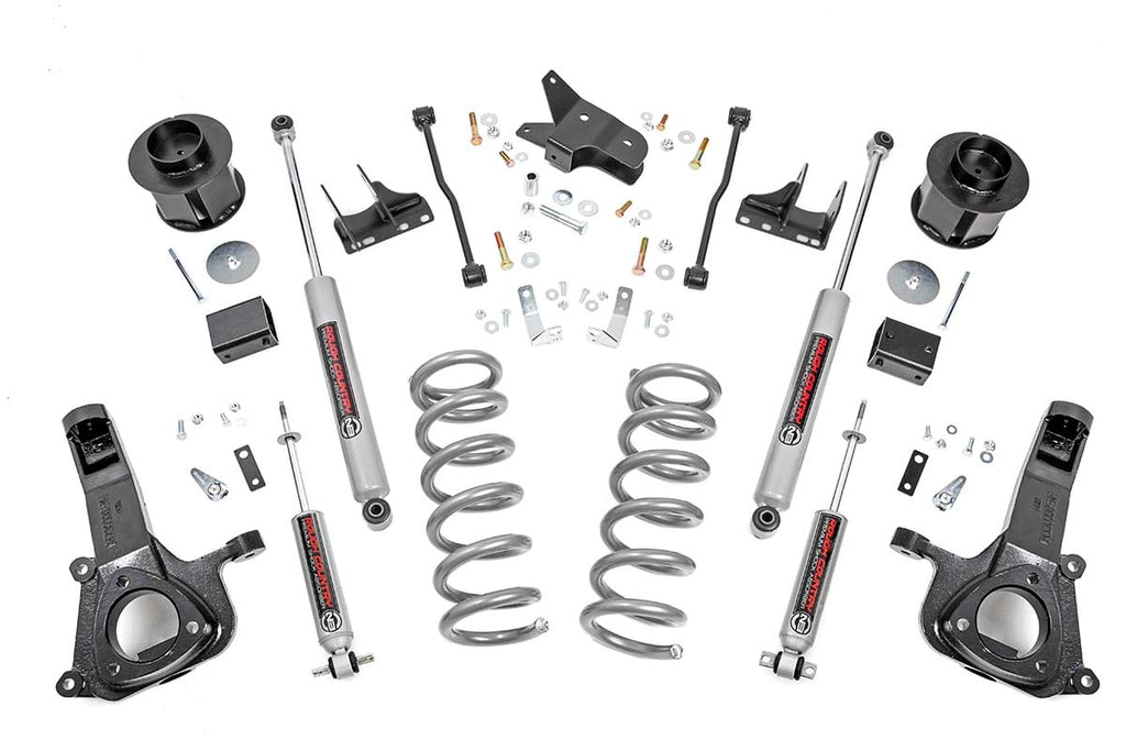 Components of the 6-inch lift kit for Ram 1500 2WD, including springs and shocks