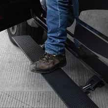 Load image into Gallery viewer, Go Rhino Toyota Tundra CrewMax Cab 4dr E-BOARD E1 Electric Running Board Kit - Tex. Blk