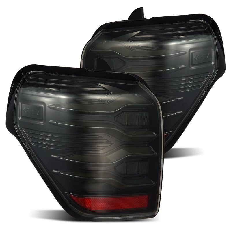 AlphaRex 10+ Toyota 4Runner LUXX LED Taillights Alpha Blk w/Activ Light/Seq Signal