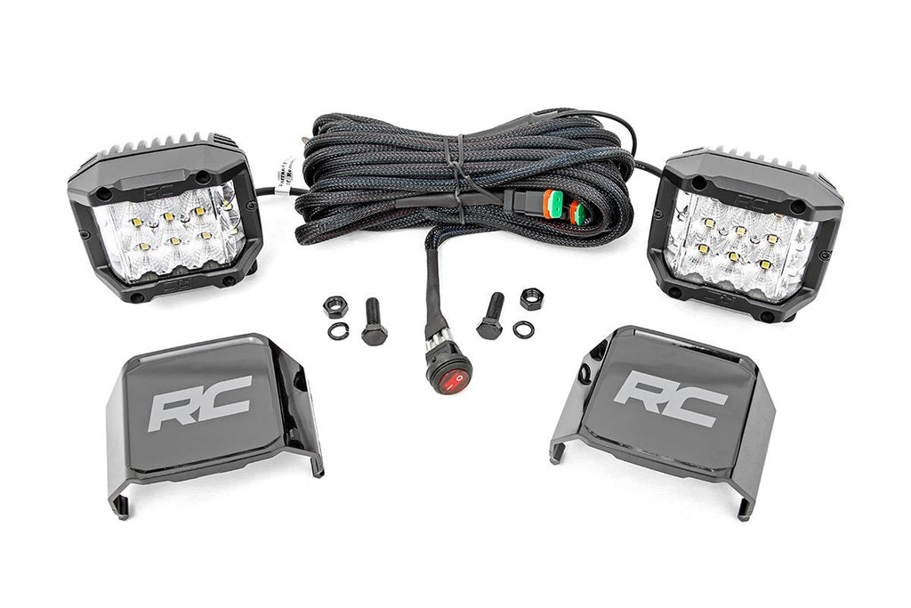 Rough Country - Chrome Series LED Light Pair - 3 Inch - Wide Angle Osram - 70904