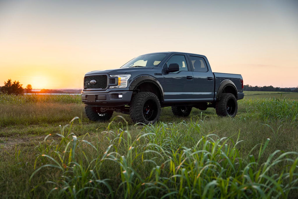 Rough Country Defender Pocket Fender Flares - Black - Ford F-150 2WD 4WD (15-20)