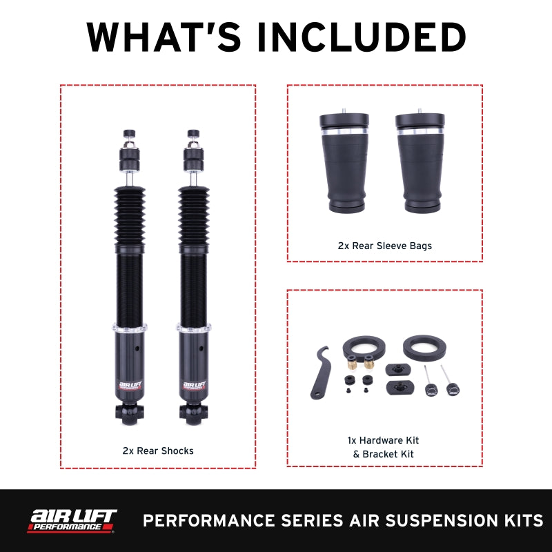 Air Lift Performance 2005-2014 Ford Mustang (S197) Rear Kit (3/8 Fittings Not Inclluded)