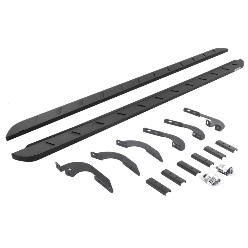 Go Rhino Toyota Tacoma DC 4DR RB10 Slim Running Boards Kit (Incl. Brackets) - Tex. Blk