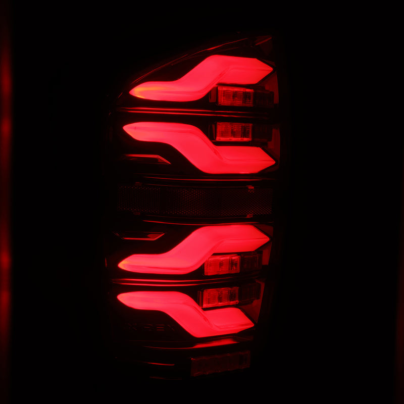 AlphaRex 16+ Toyota Tacoma LUXX LED Taillights Blk/Red w/Activ Light/Seq Signal
