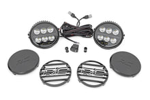 Load image into Gallery viewer, Rough Country - Black Series Halo LED Light Pair - White/Amber DRL - 6.5 Inch - Round - 70805A