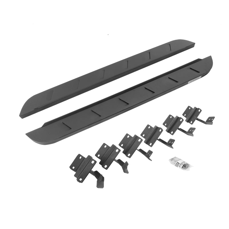 Go Rhino Ford F-250 / F-350 Reg Cab 2DR RB10 Slim Running Boards Kit (w/Brackets) - Tex. Blk