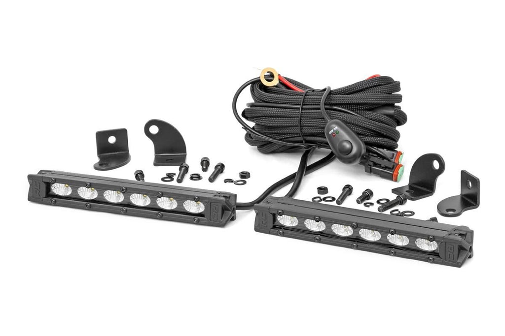 Rough Country - Black Series LED - 6" Pair - Slim Line - 70406ABL
