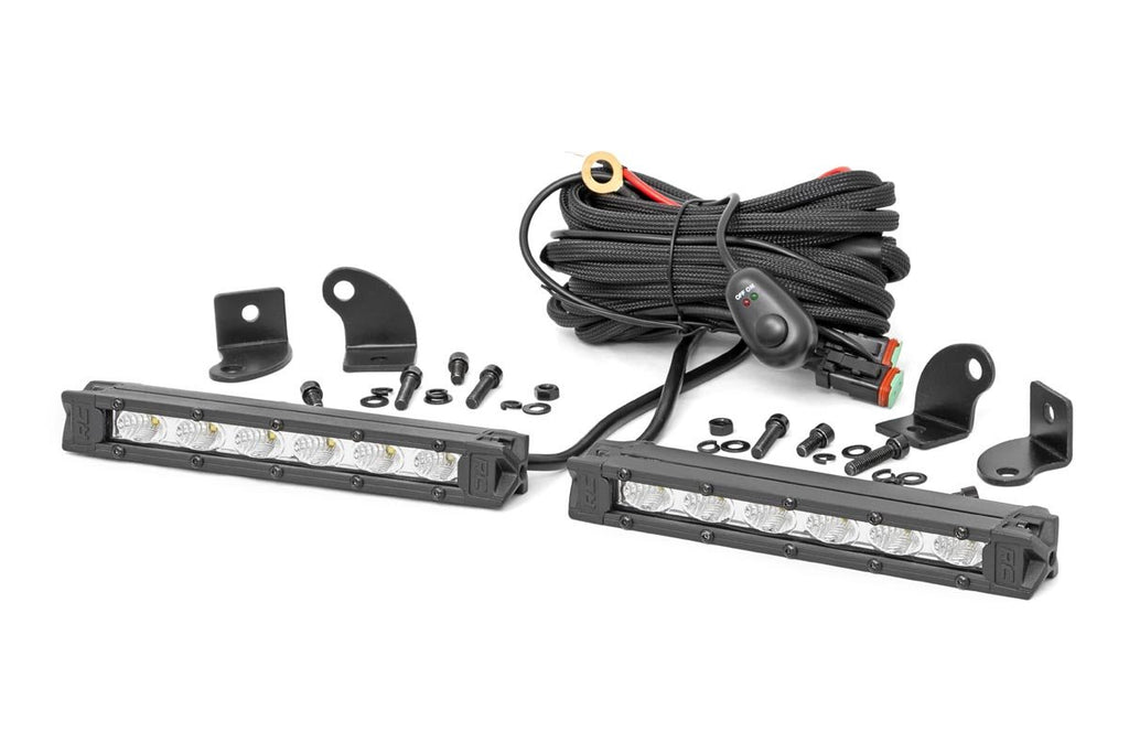 Rough Country - Chrome Series LED - 6" Pair - Slim Line - 70406A