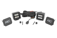 Load image into Gallery viewer, Rough Country - LED Light - Cowl Mnt - 2" Black Pair - Jeep Gladiator JT/Wrangler 4xe/Wrangler JL (18-23) - 70062