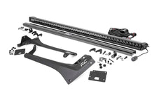 Load image into Gallery viewer, Rough Country - Jeep 50 Inch Straight LED Light Bar Upper Windshield Kit W/ Single-Row Black Series LED (20-22 Gladiator JT 18-22 Wrangler JL) - 70065