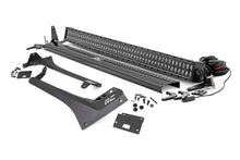 Load image into Gallery viewer, Rough Country - Jeep 50 Inch Straight LED Light Bar Upper Windshield Kit W/ Dual-Row Black Series LED (20-22 Gladiator JT 18-22 Wrangler JL) - 70069