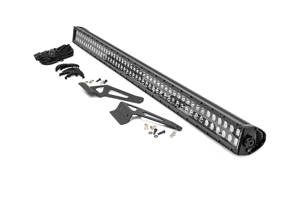 Rough Country - LED Light - Windshield - 50" Black Dual Row - Can-Am Defender (16-22) - 71007