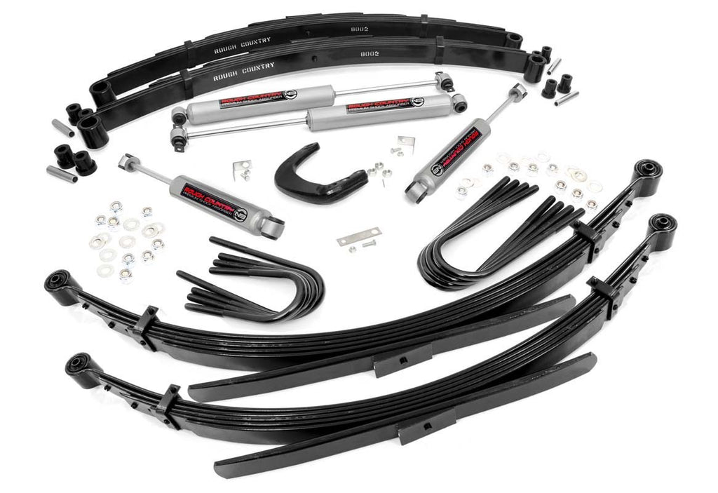 4 Inch Lift Kit - 52 Inch RR Springs - Chevy GMC 3 4-Ton Suburban C25 K25 Truck (77-87)