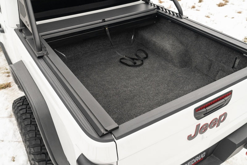 Rugged Ridge Jeep Gladiator w/Trail Rail Sys Armis Tonneau Cover w/Max Track - Tex. Blk