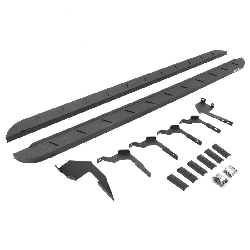 Go Rhino Ford Ranger Crew Cab 4DR RB10 Slim Running Boards Kit (w/Brackets) - Bedliner Coating