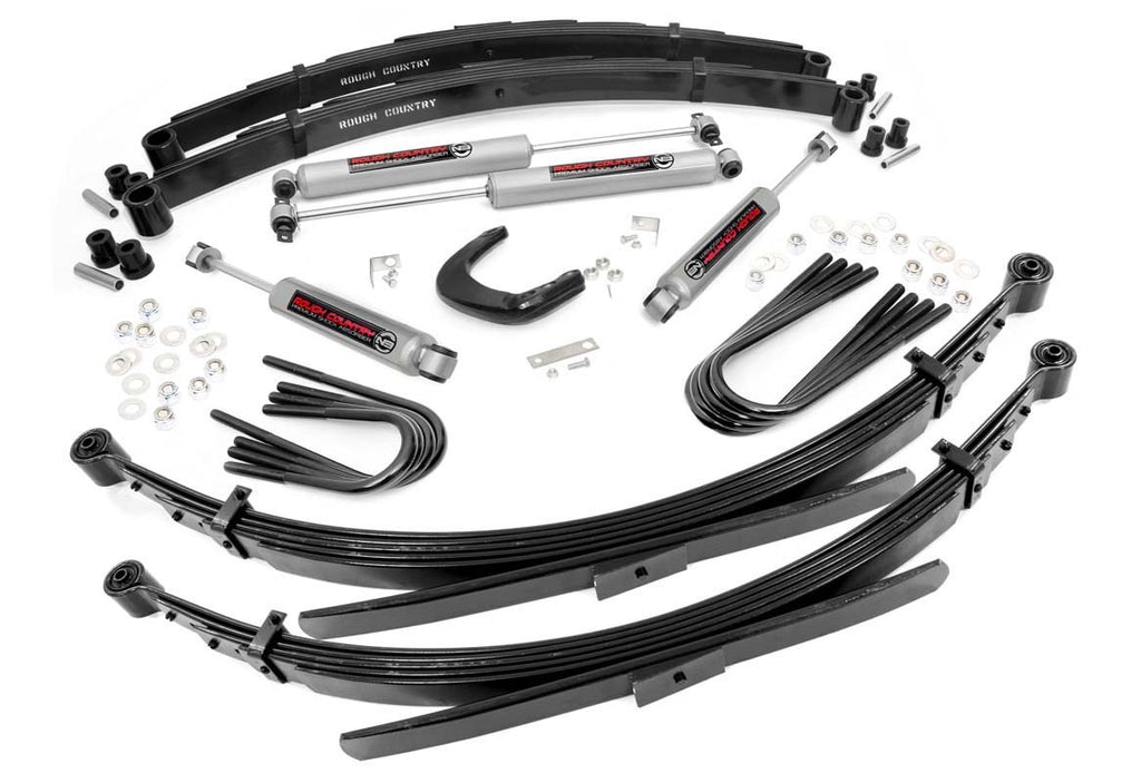 4 Inch Lift Kit - 56 Inch RR Springs - Chevy GMC 3 4-Ton Suburban C25 K25 Truck (77-87)