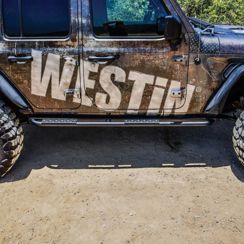 Westin 18+ Jeep Wrangler JL Unlimited 4dr Rock Slider - Textured Black