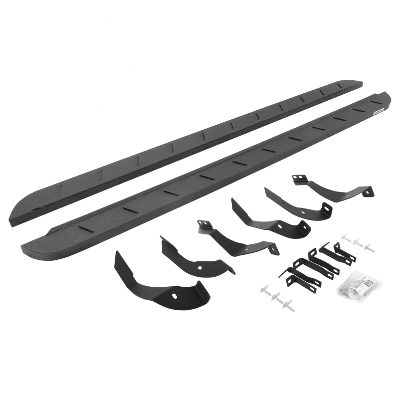 Go Rhino GMC Sierra 2500/3500HD CC Dsl RB10 Slim Running Boards Kit (w/Brackets) - Bedliner Ct