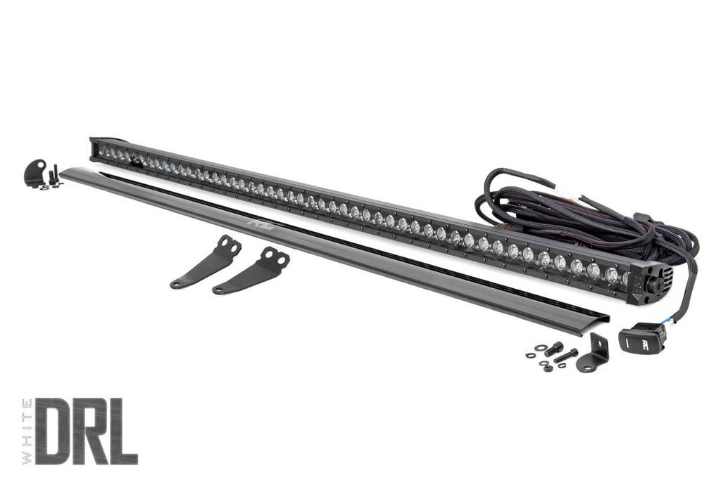 LED Light - Lower Windshield - 50 In. Black Single Row - White DRL - Polaris General General XP