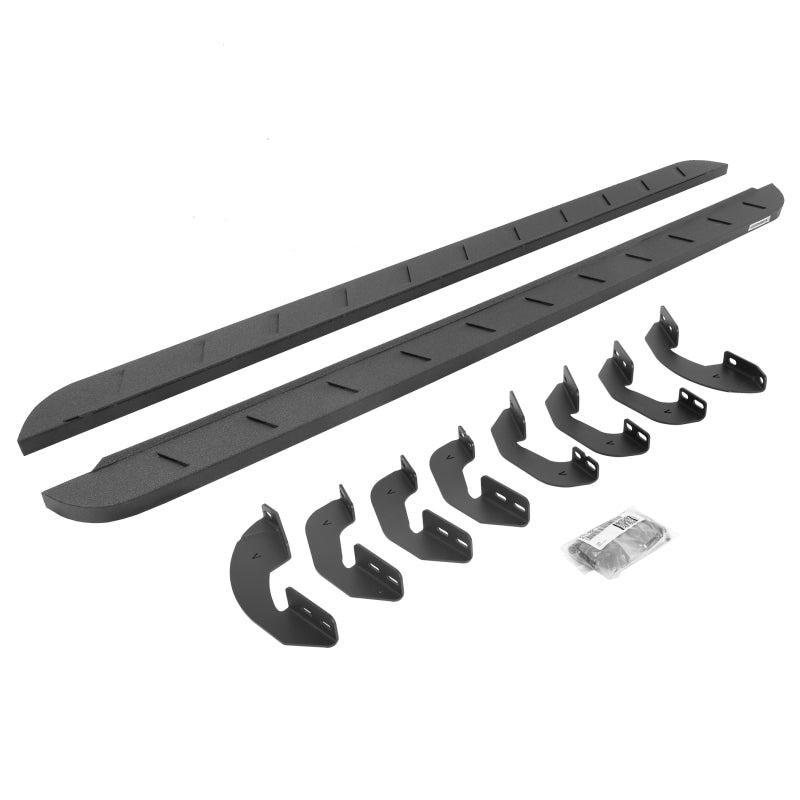 Go Rhino Toyota Tundra Crew Max 4DR RB10 Slim Running Boards Kit (w/Brackets) - Bedliner Coat