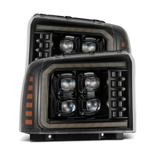 Load image into Gallery viewer, AlphaRex 05-07 Ford Super Duty/Excursion NOVA-Series LED Projector Headlights Alpha-Blk w/Activ Light